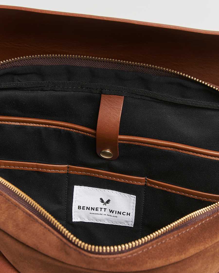 Herre | Vesker | Bennett Winch | Suede Briefcase Brown