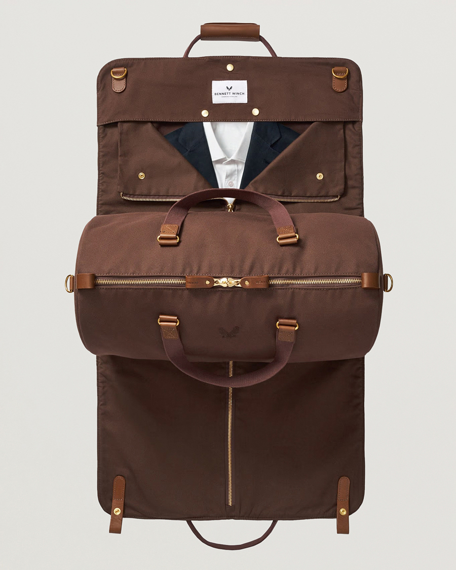 Herre | Vesker | Bennett Winch | Canvas Suit Carrier Holdall Chocolate