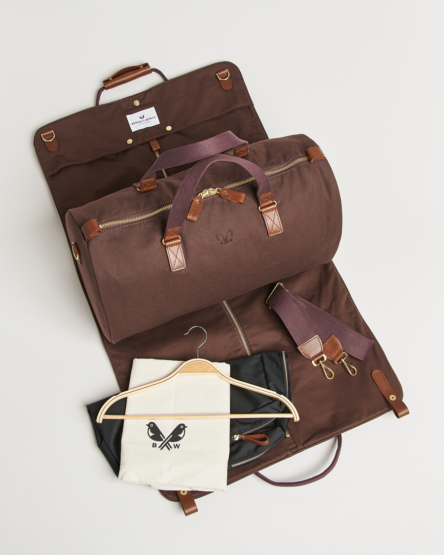 Herre | Vesker | Bennett Winch | Canvas Suit Carrier Holdall Chocolate