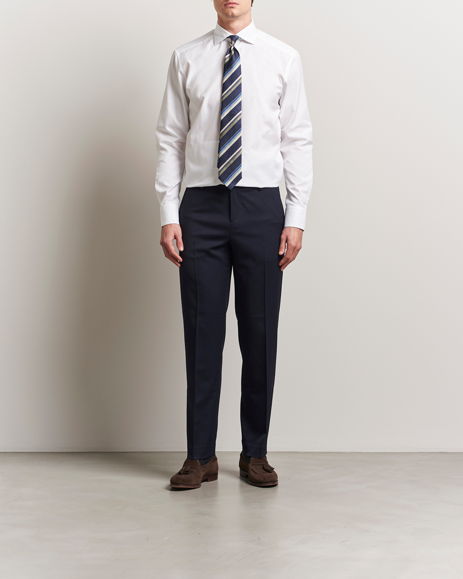 Herre | Skjorter | Stenströms | 1899 Cotton Royal Oxford Shirt White