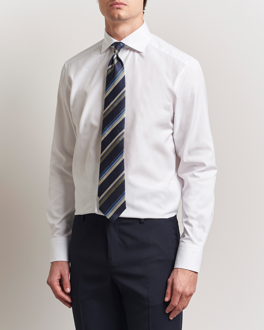 Herre | Skjorter | Stenströms | 1899 Cotton Royal Oxford Shirt White