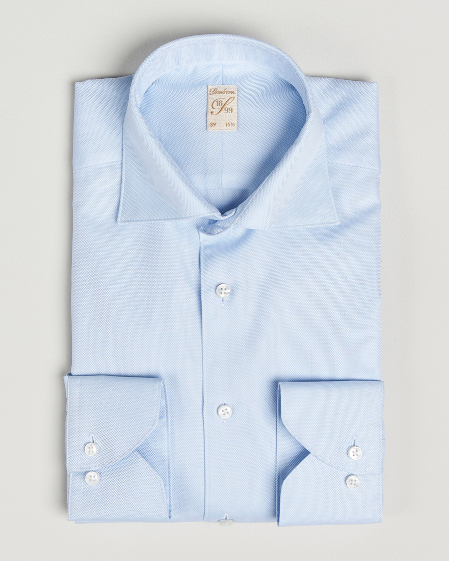 Herre | Skjorter | Stenströms | 1899 Cotton Royal Oxford Shirt Light Blue