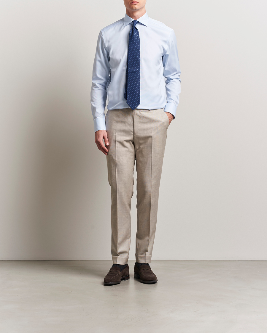 Herre | Skjorter | Stenströms | 1899 Cotton Royal Oxford Shirt Light Blue