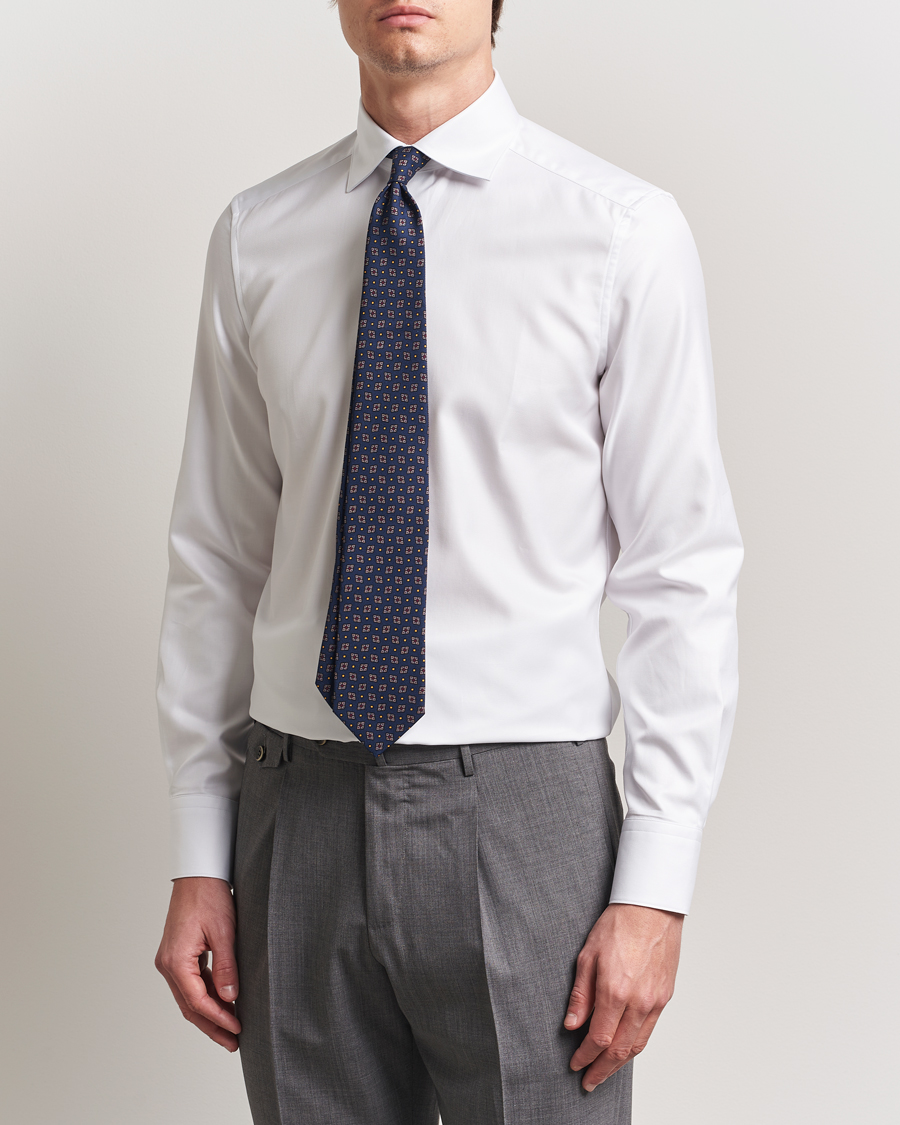 Herre | Skjorter | Stenströms | 1899 Slim Cotton Twill Shirt White