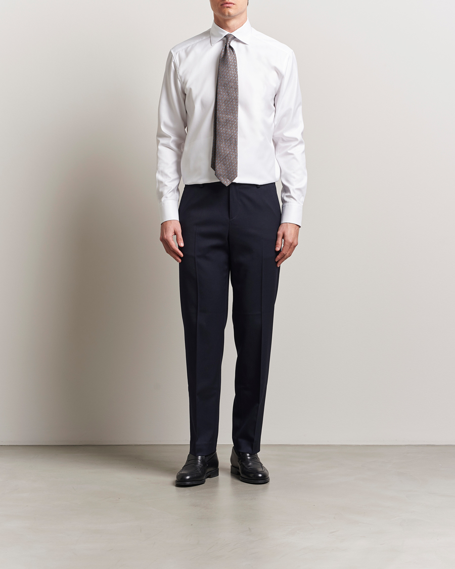 Herre | Skjorter | Stenströms | 1899 Cotton Twill Shirt White