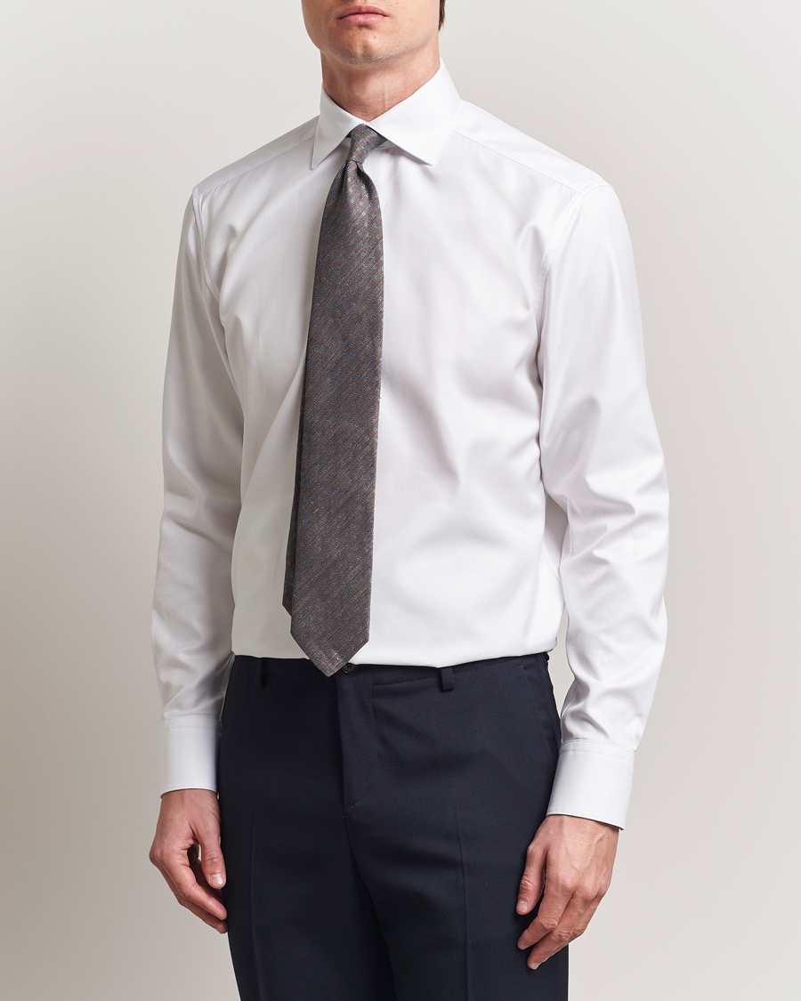 Herre | Skjorter | Stenströms | 1899 Cotton Twill Shirt White