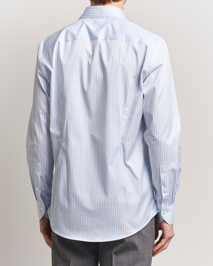 Herre | Skjorter | Stenströms | 1899 Striped Cotton Twill Shirt Blue/White