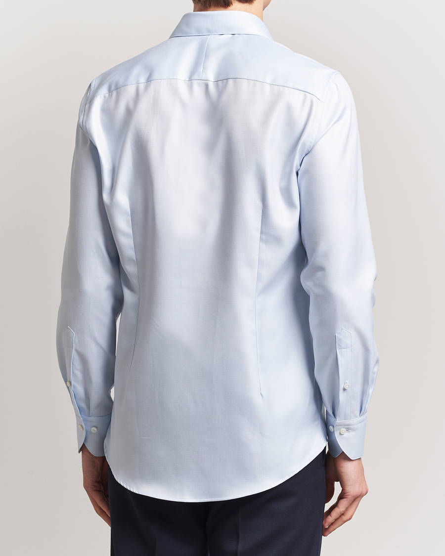 Herre | Skjorter | Stenströms | 1899 Slim Cotton Twill Shirt Light Blue