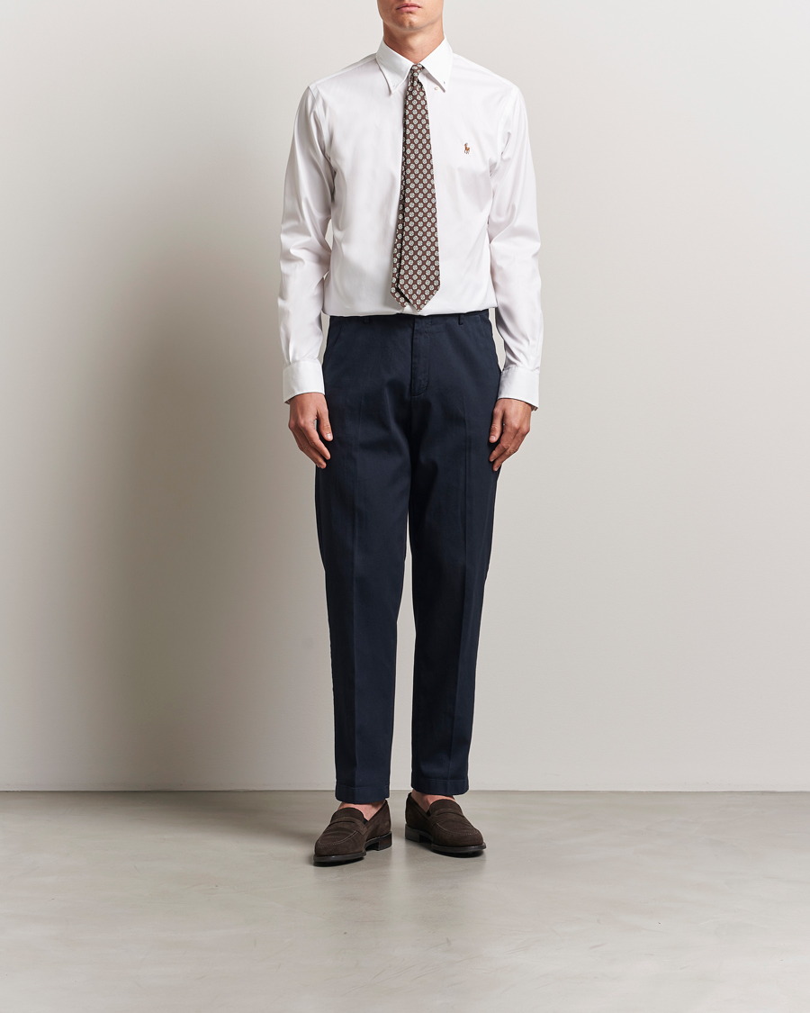 Herre | Skjorter | Polo Ralph Lauren | Custom Fit Oxford Dress Shirt White