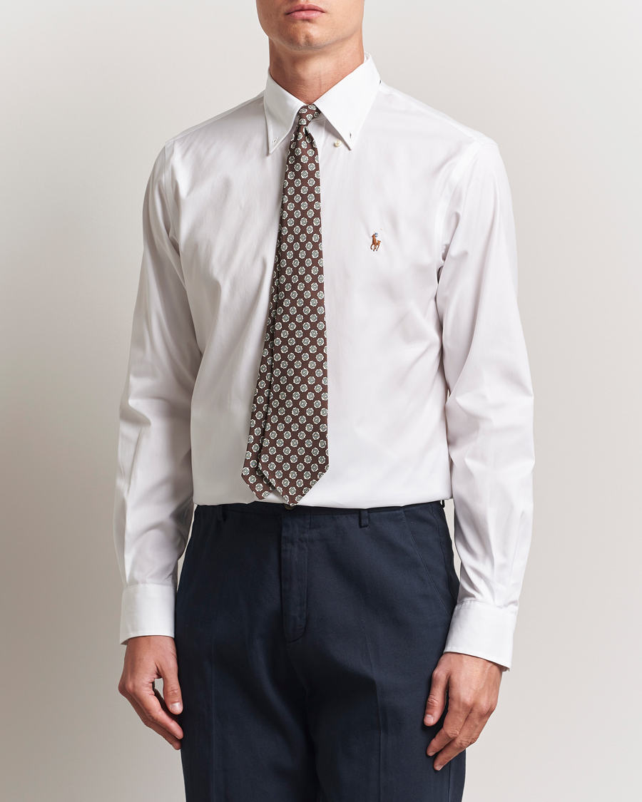 Herre | Skjorter | Polo Ralph Lauren | Custom Fit Oxford Dress Shirt White