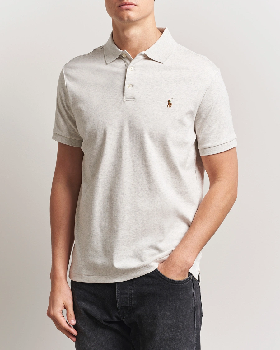 Herre | Pikéer | Polo Ralph Lauren | Custom Slim Fit Cotton Polo State Heather