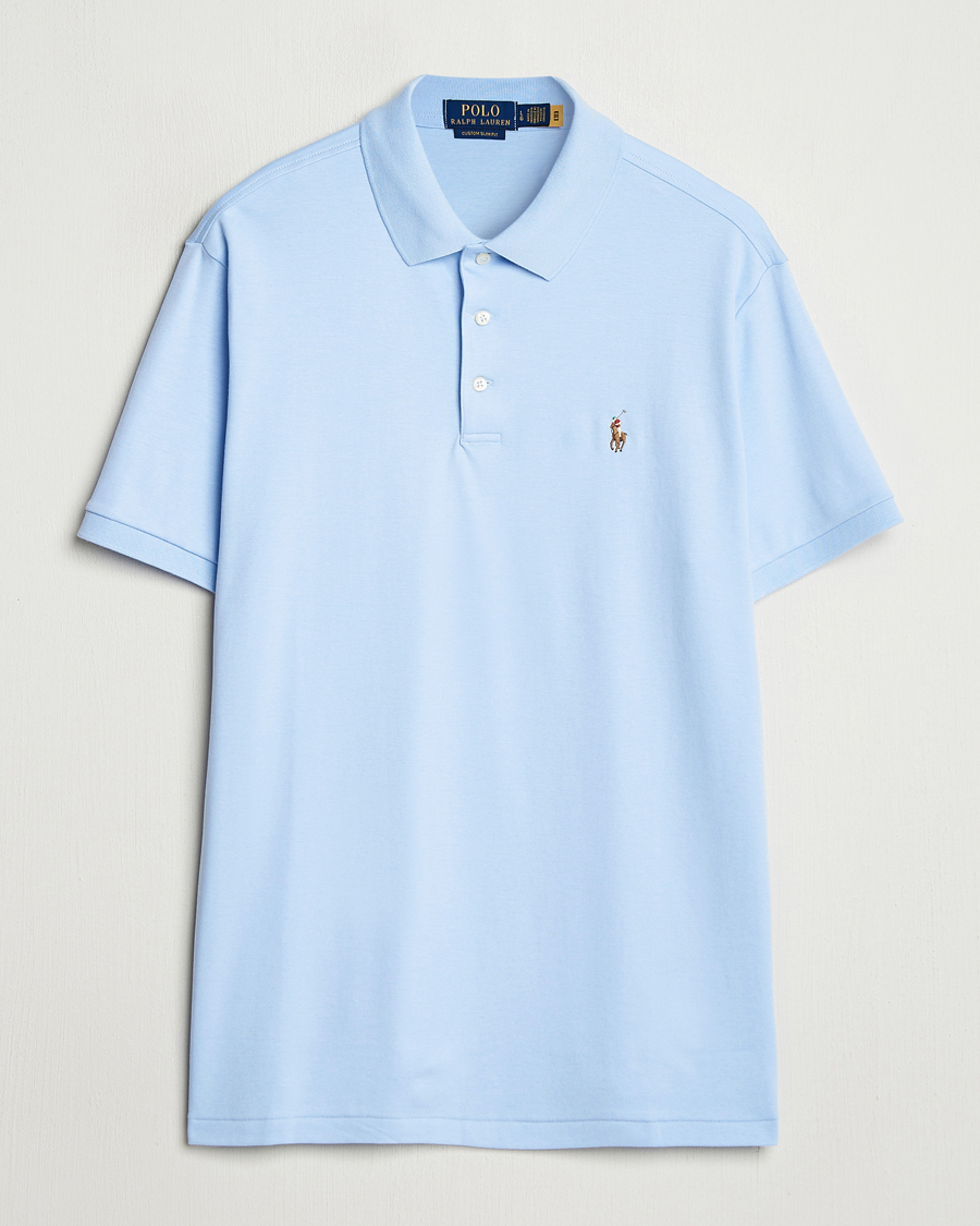 Herre | Pikéer | Polo Ralph Lauren | Custom Slim Fit Cotton Polo Office Blue