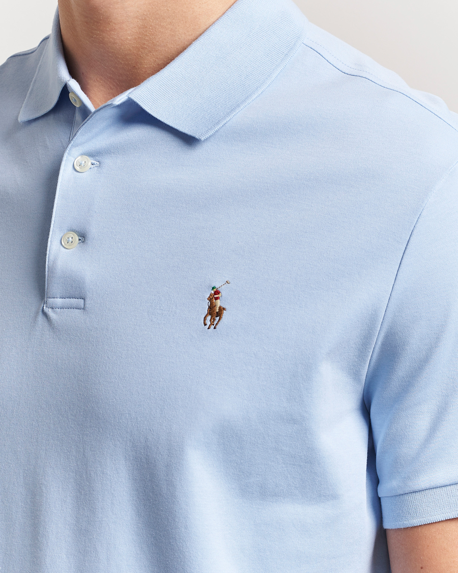 Herre | Pikéer | Polo Ralph Lauren | Custom Slim Fit Cotton Polo Office Blue