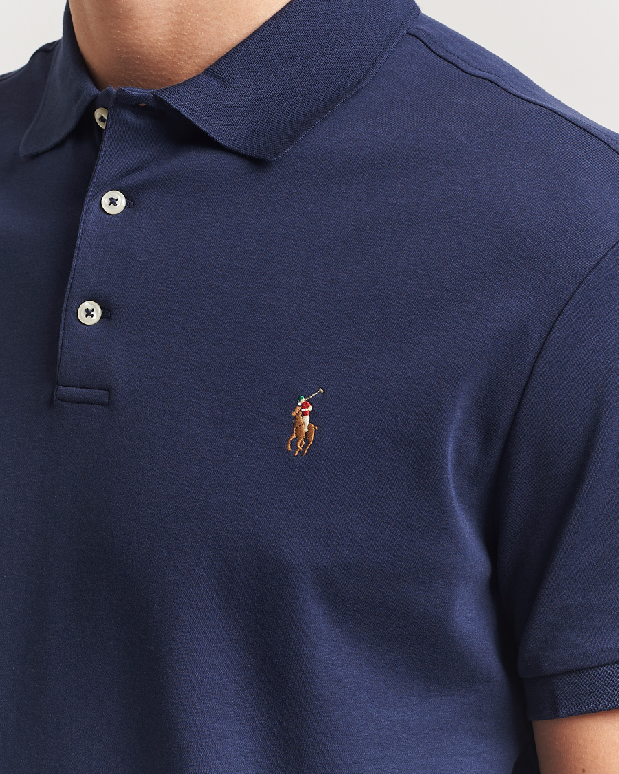 Herre | Pikéer | Polo Ralph Lauren | Custom Slim Fit Cotton Polo Refined Navy
