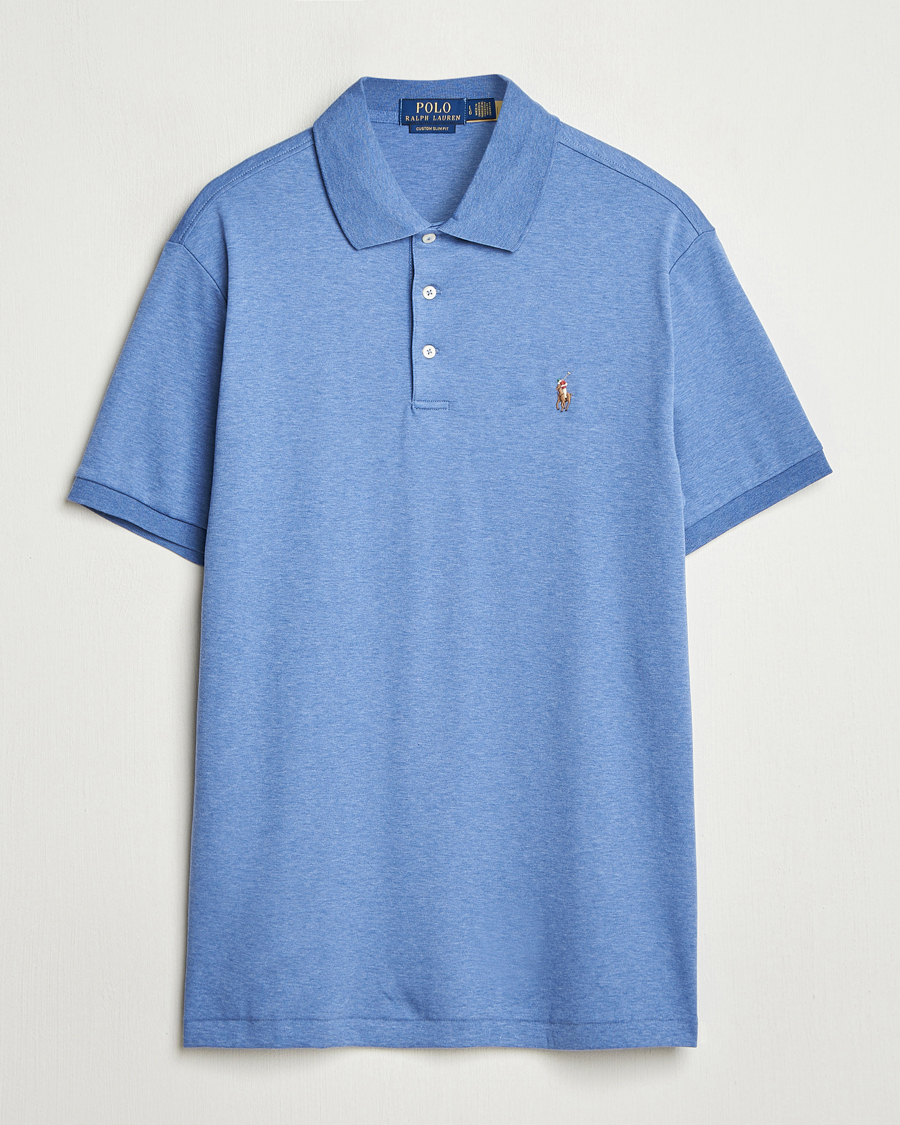 Herre | Pikéer | Polo Ralph Lauren | Custom Slim Fit Cotton Polo Faded Royal
