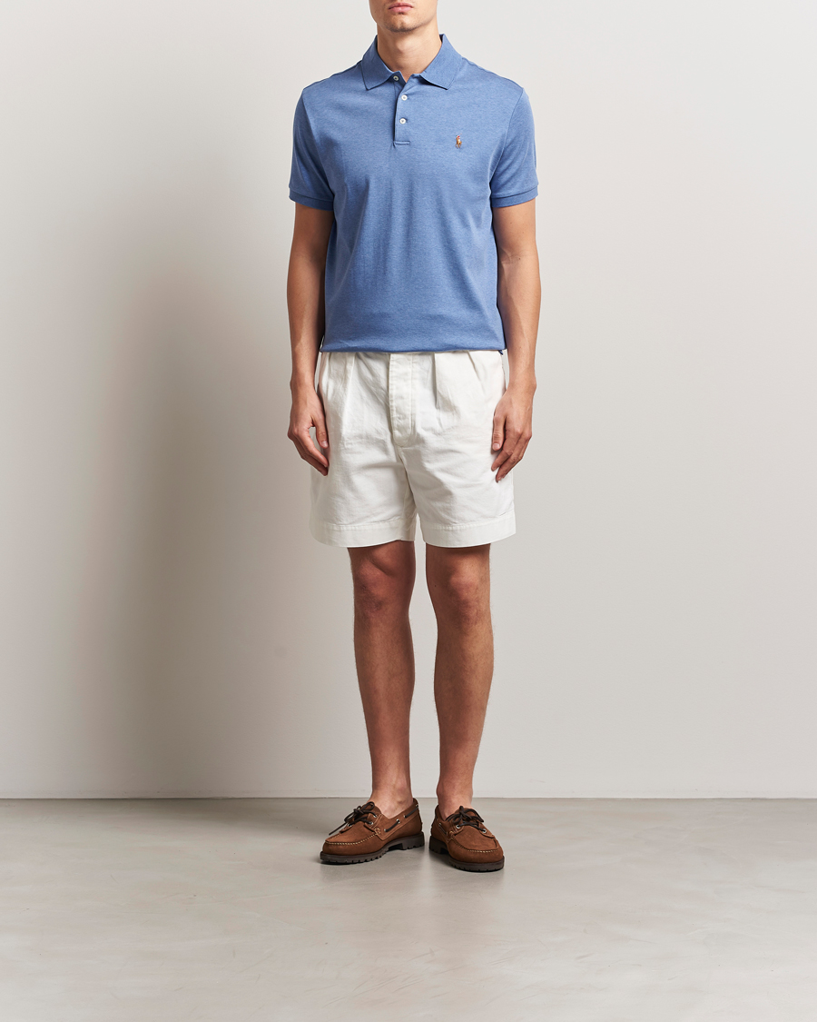 Herre | Pikéer | Polo Ralph Lauren | Custom Slim Fit Cotton Polo Faded Royal