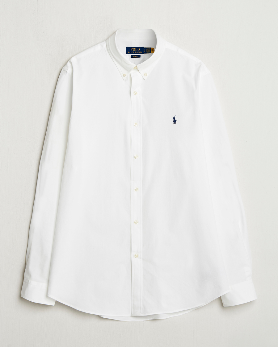 Herre | Skjorter | Polo Ralph Lauren | Slim Fit Poplin Shirt White