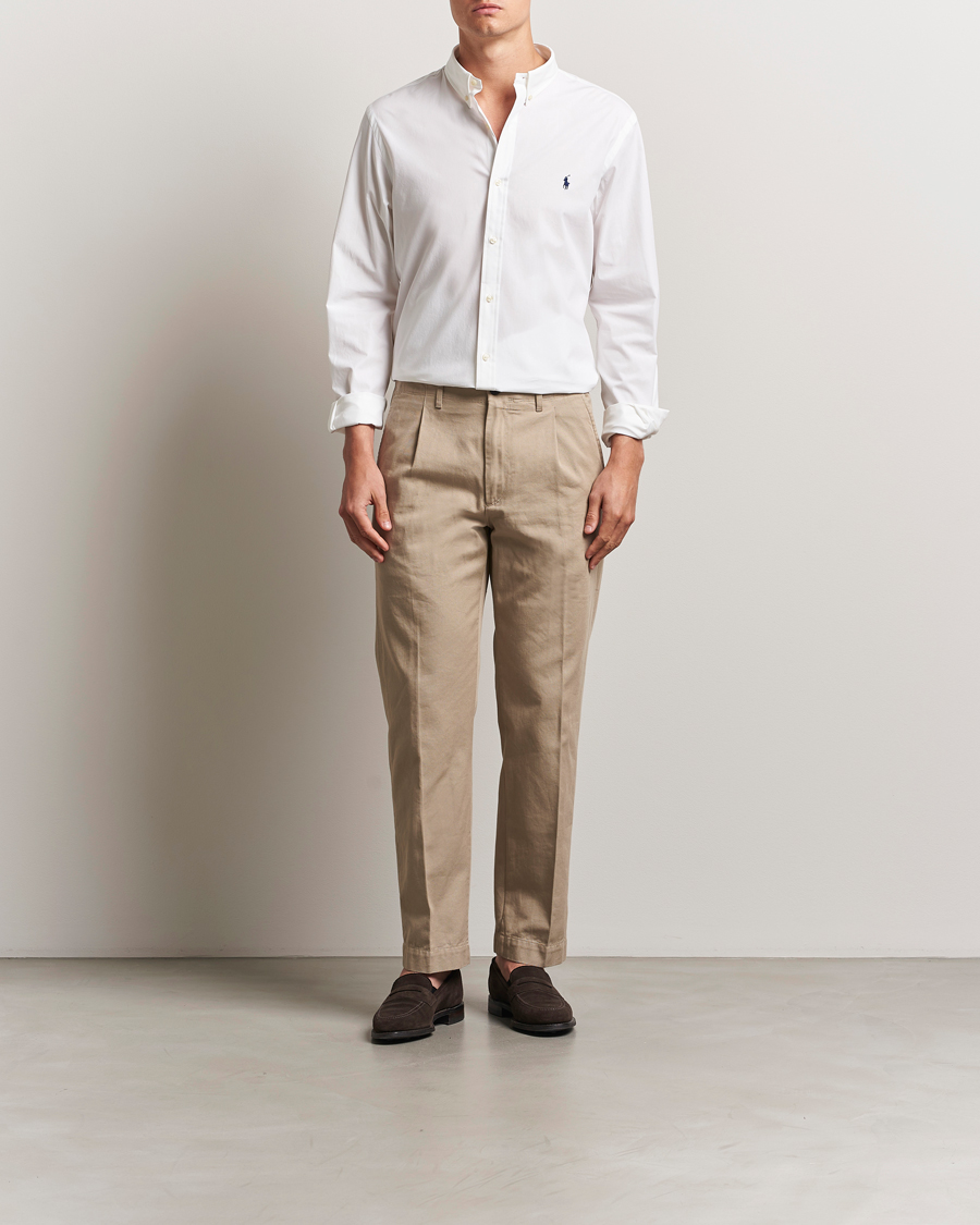 Herre | Skjorter | Polo Ralph Lauren | Slim Fit Poplin Shirt White