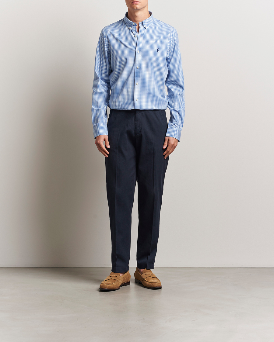 Herre | Skjorter | Polo Ralph Lauren | Slim Fit Poplin Shirt Blue/Check