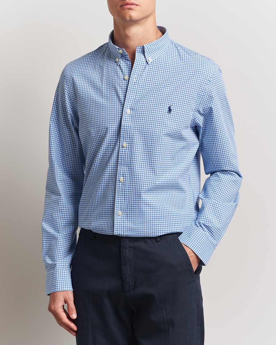Herre | Skjorter | Polo Ralph Lauren | Slim Fit Poplin Shirt Blue/Check