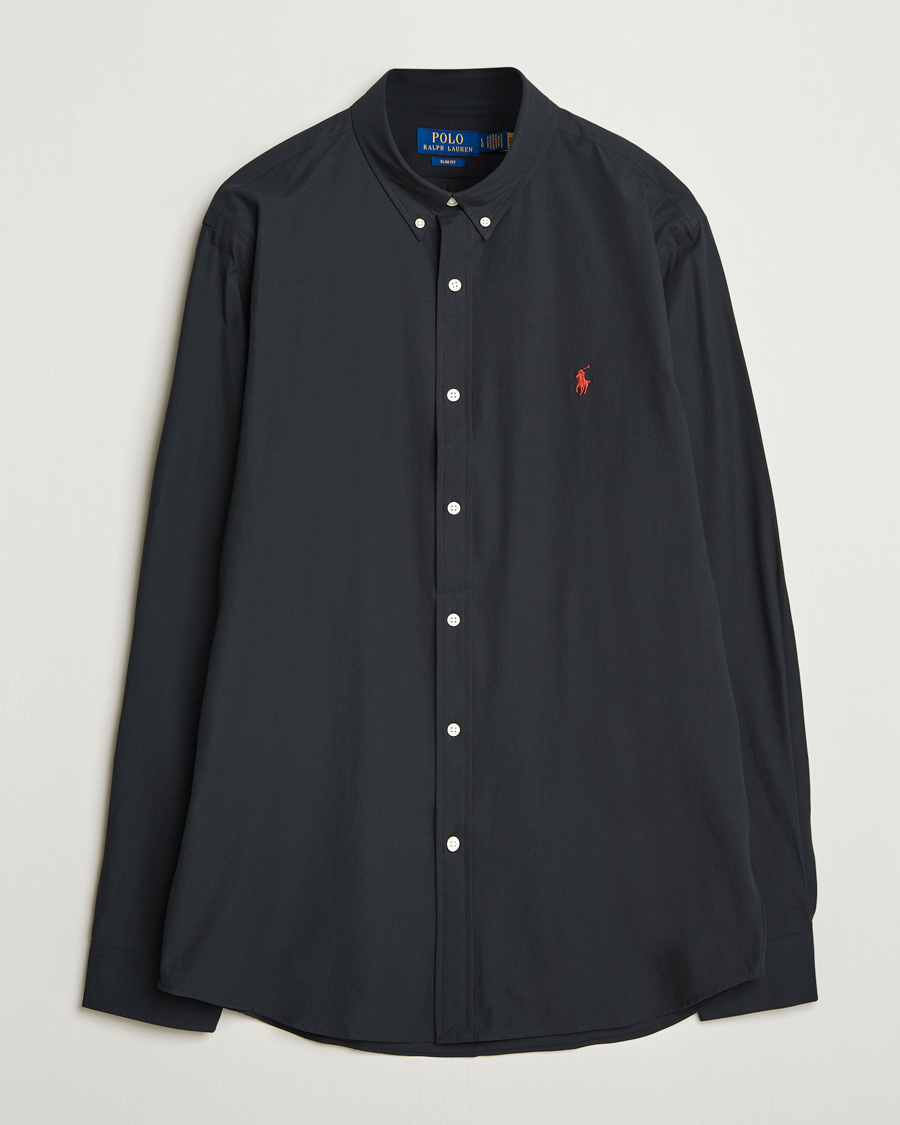 Herre | Skjorter | Polo Ralph Lauren | Slim Fit Poplin Shirt Polo Black