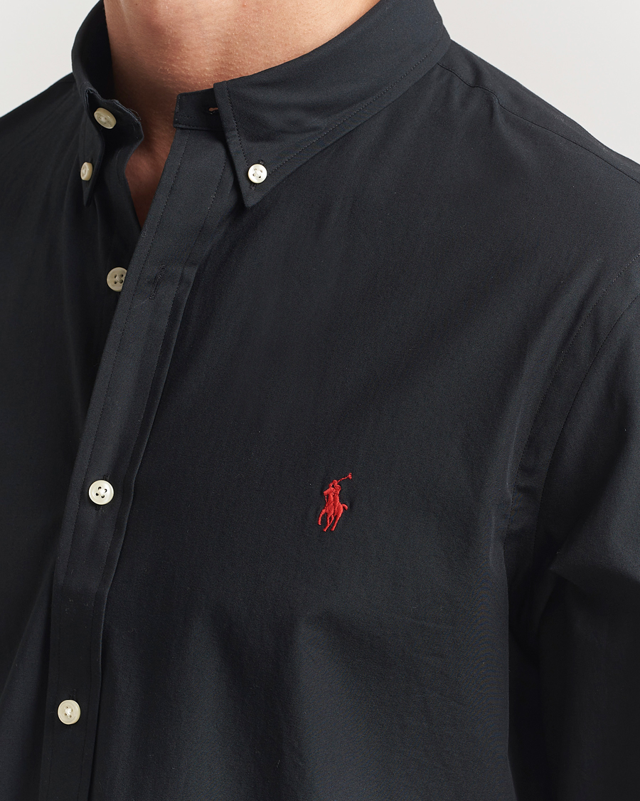 Herre | Skjorter | Polo Ralph Lauren | Slim Fit Poplin Shirt Polo Black