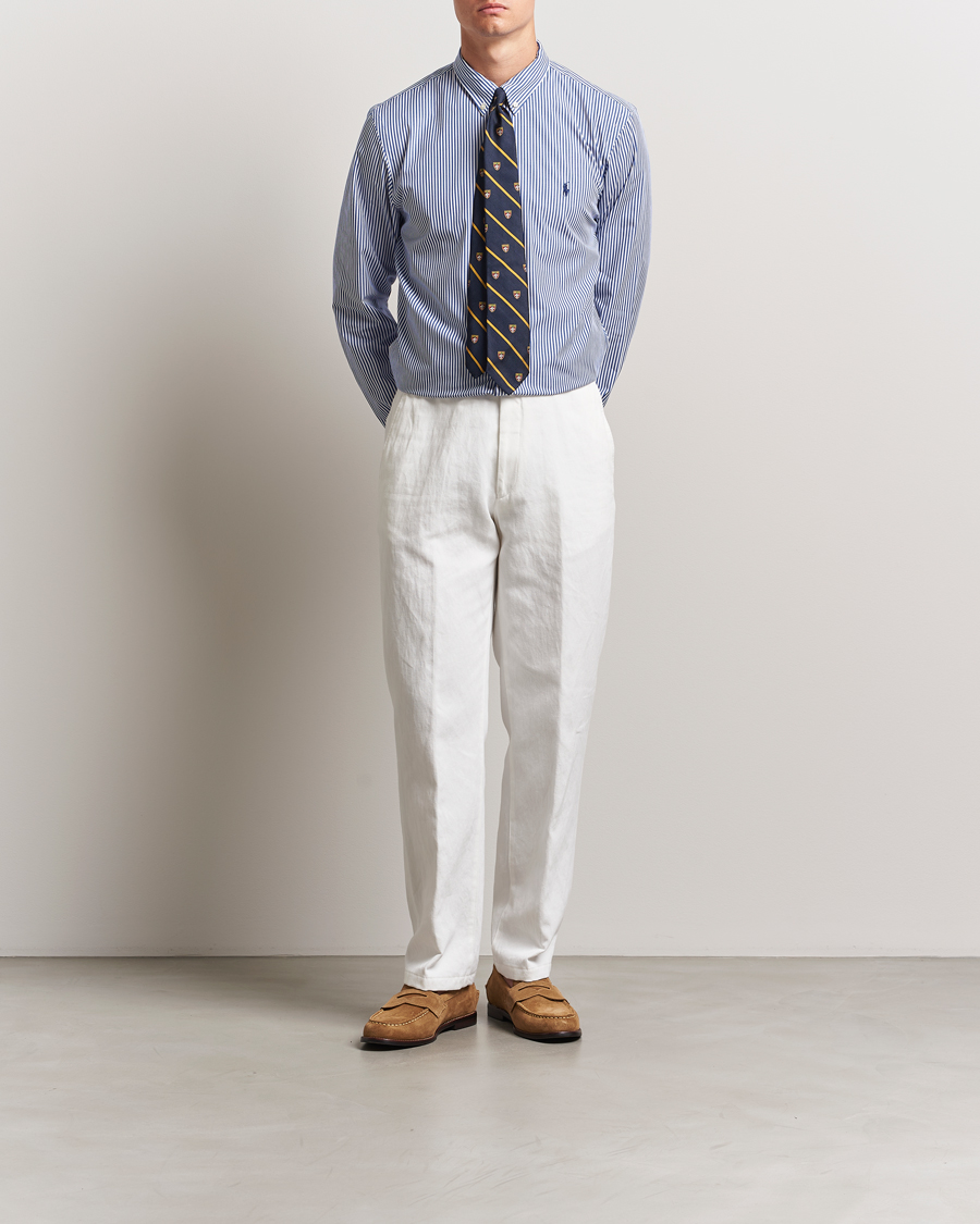 Herre | Skjorter | Polo Ralph Lauren | Slim Fit Poplin Shirt Blue/White Bengal Stripe