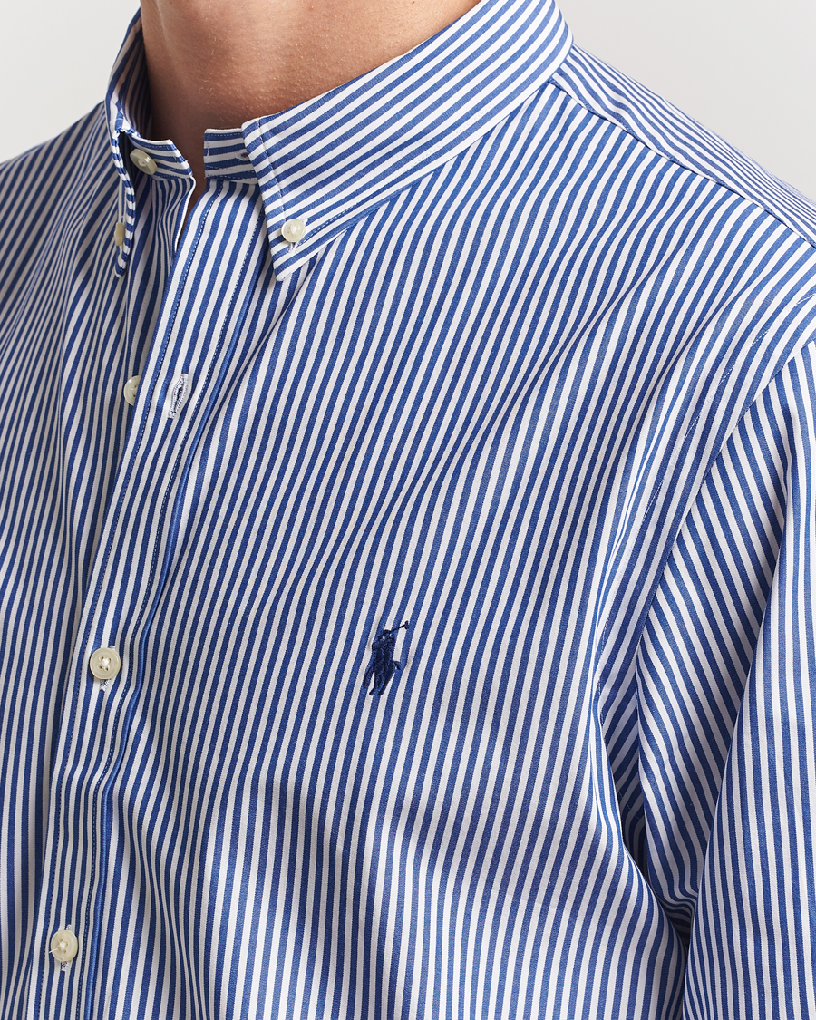 Herre | Skjorter | Polo Ralph Lauren | Slim Fit Poplin Shirt Blue/White Bengal Stripe