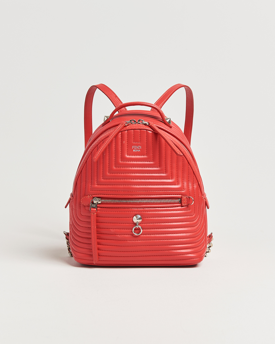Herre | Pre-Owned & Vintage Bags | Fendi Pre-Owned | Calfskin Backpack Red