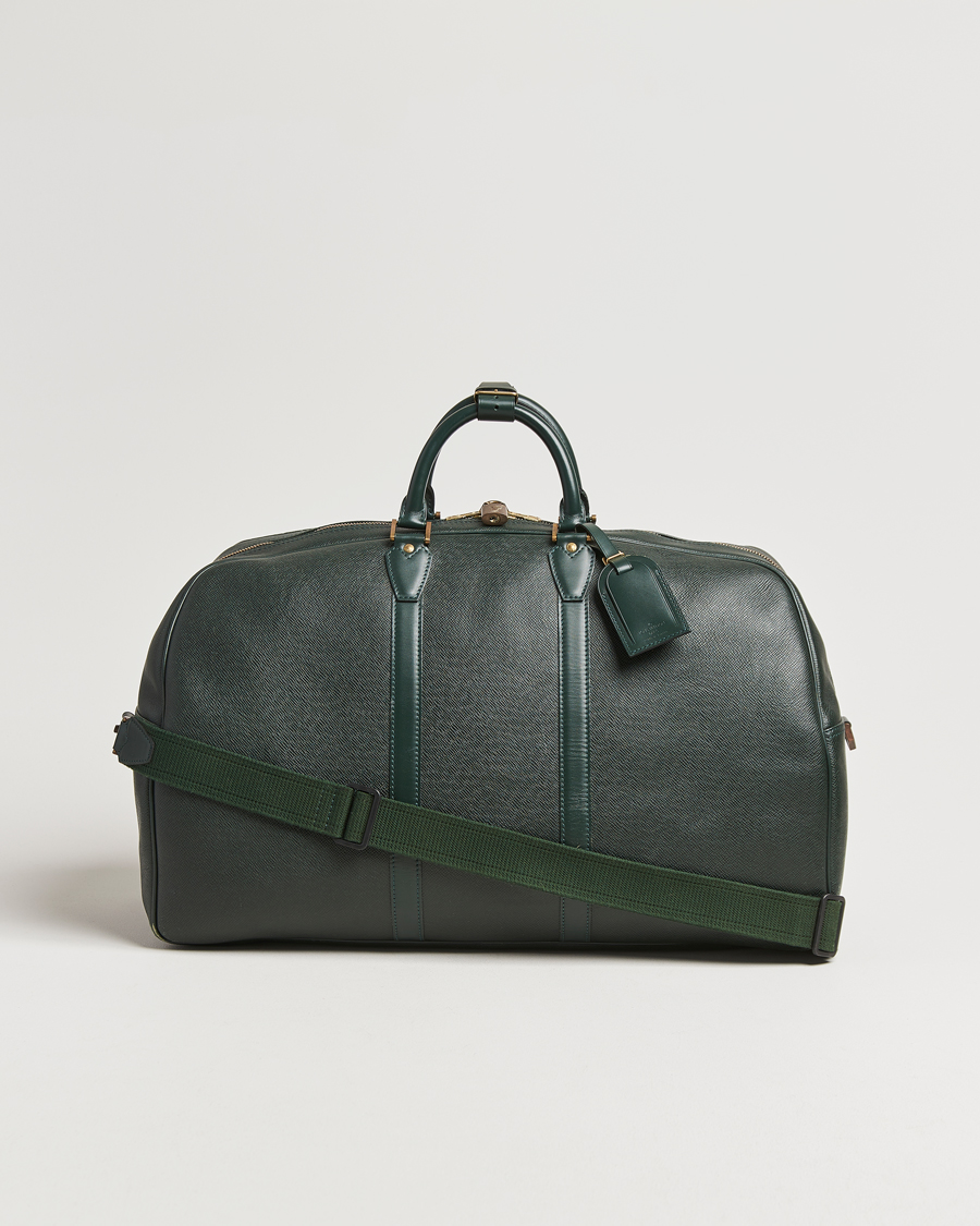 Herre | Pre-Owned & Vintage Bags | Louis Vuitton Pre-Owned | Taiga Kendall GM Weekend Bag Green