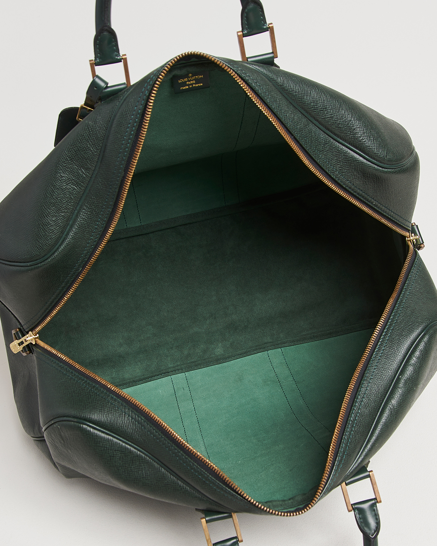 Herre | Pre-Owned & Vintage Bags | Louis Vuitton Pre-Owned | Taiga Kendall GM Weekend Bag Green