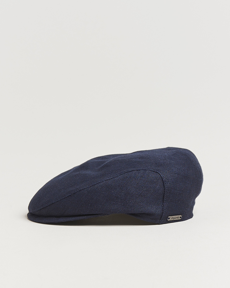 Herre | Hatter og capser | Wigéns | Ivy Slim Hopsack Linen Cap Navy