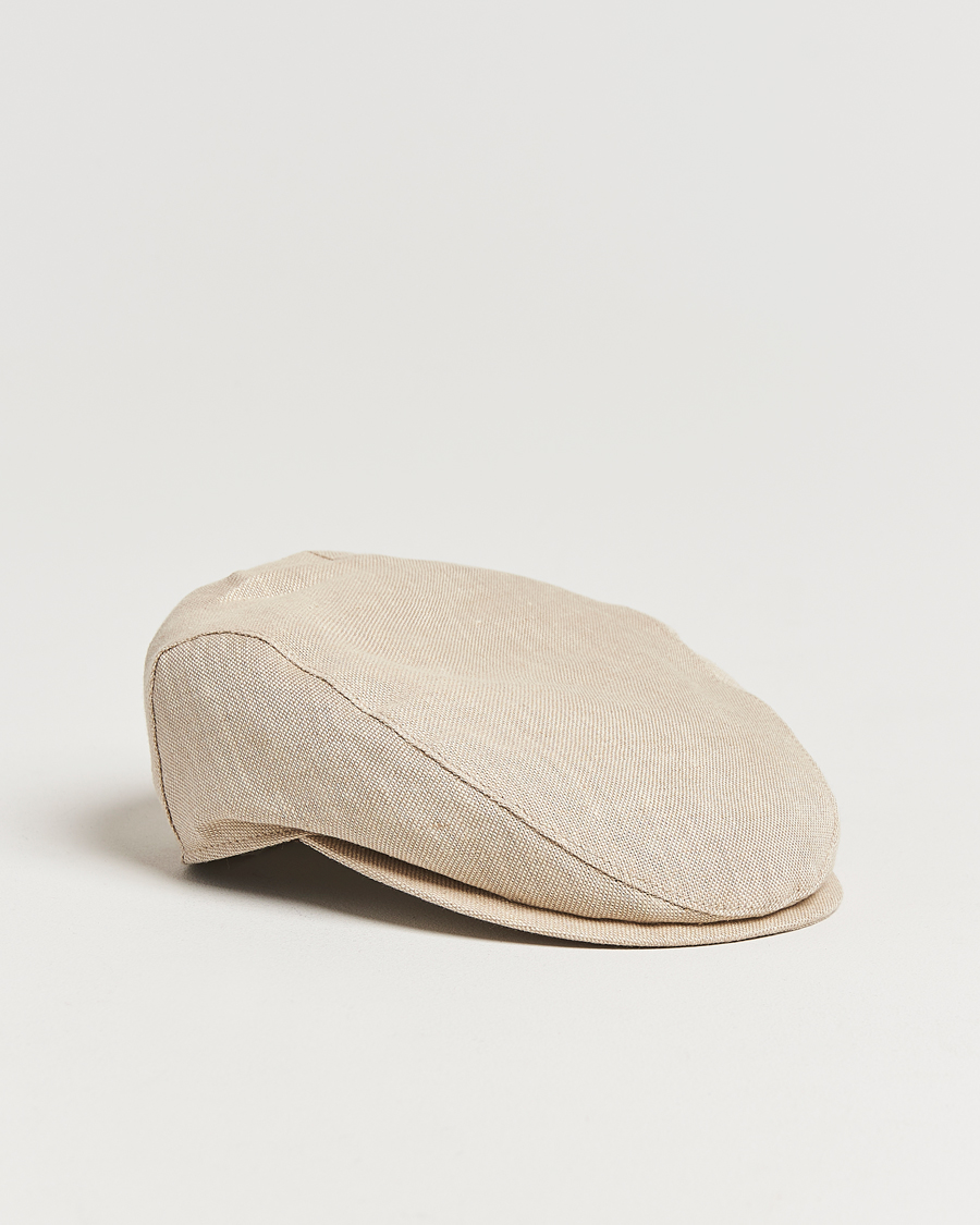 Herre | Hatter og capser | Wigéns | Ivy Slim Hopsack Linen Cap Sand