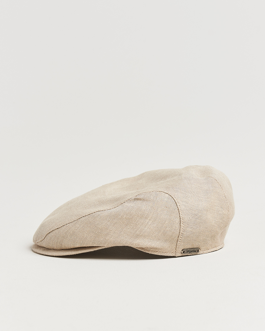 Herre | Hatter og capser | Wigéns | Ivy Slim Hopsack Linen Cap Sand