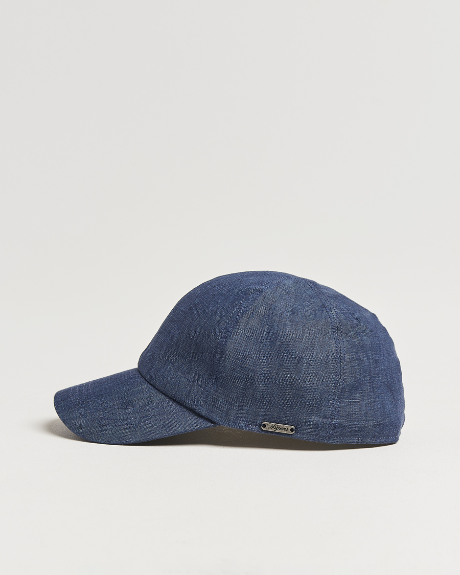 Herre | Hatter og capser | Wigéns | Baseball Linen Cap Denim Blue