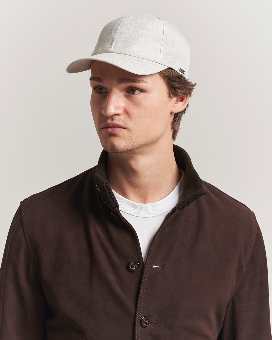 Herre | Hatter og capser | Wigéns | Baseball Linen Cap Light Beige