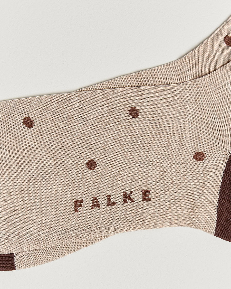 Herre | Undertøy | Falke | Cotton Dot Sock Taupe Melange