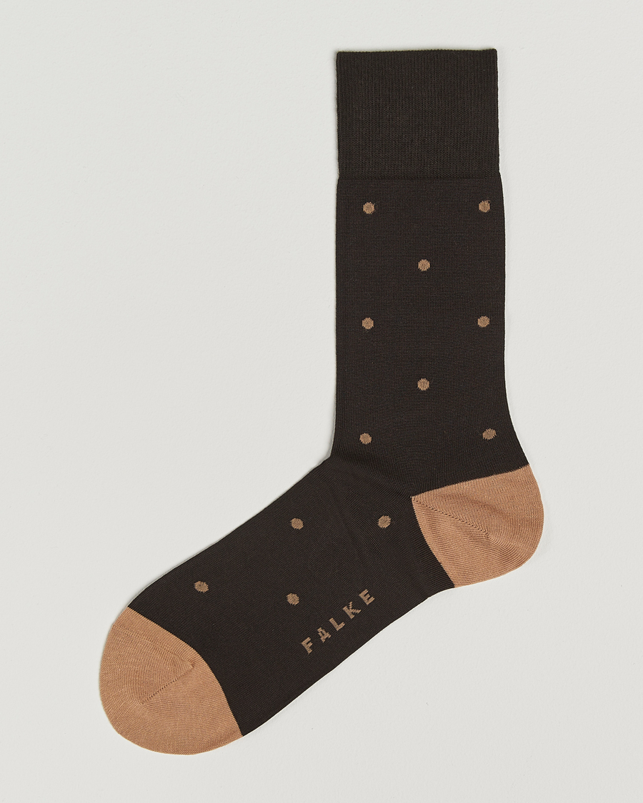 Herre | Undertøy | Falke | Cotton Dot Sock Brown
