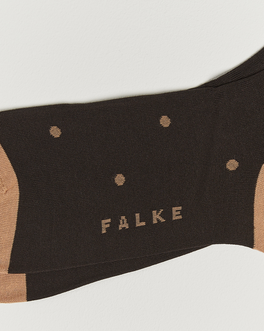 Herre | Undertøy | Falke | Cotton Dot Sock Brown