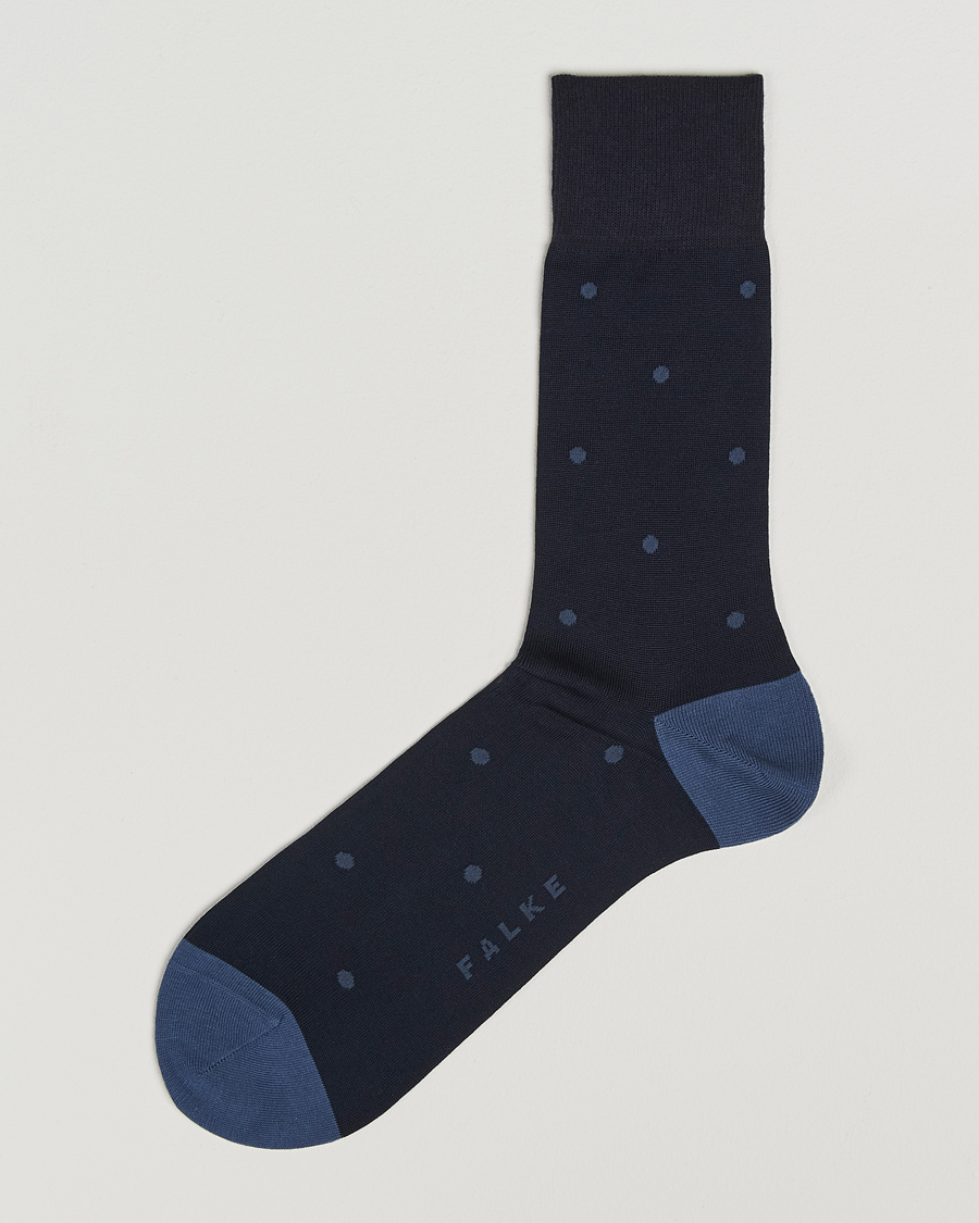 Herre | Undertøy | Falke | Cotton Dot Sock Dark Navy