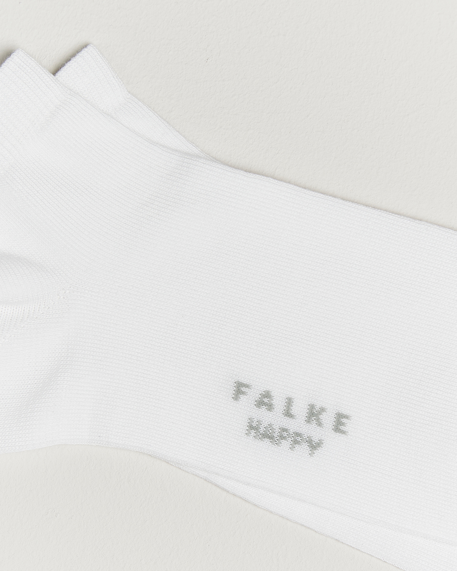 Herre | Undertøy | Falke | Happy 2-Pack Cotton Sneaker Socks White