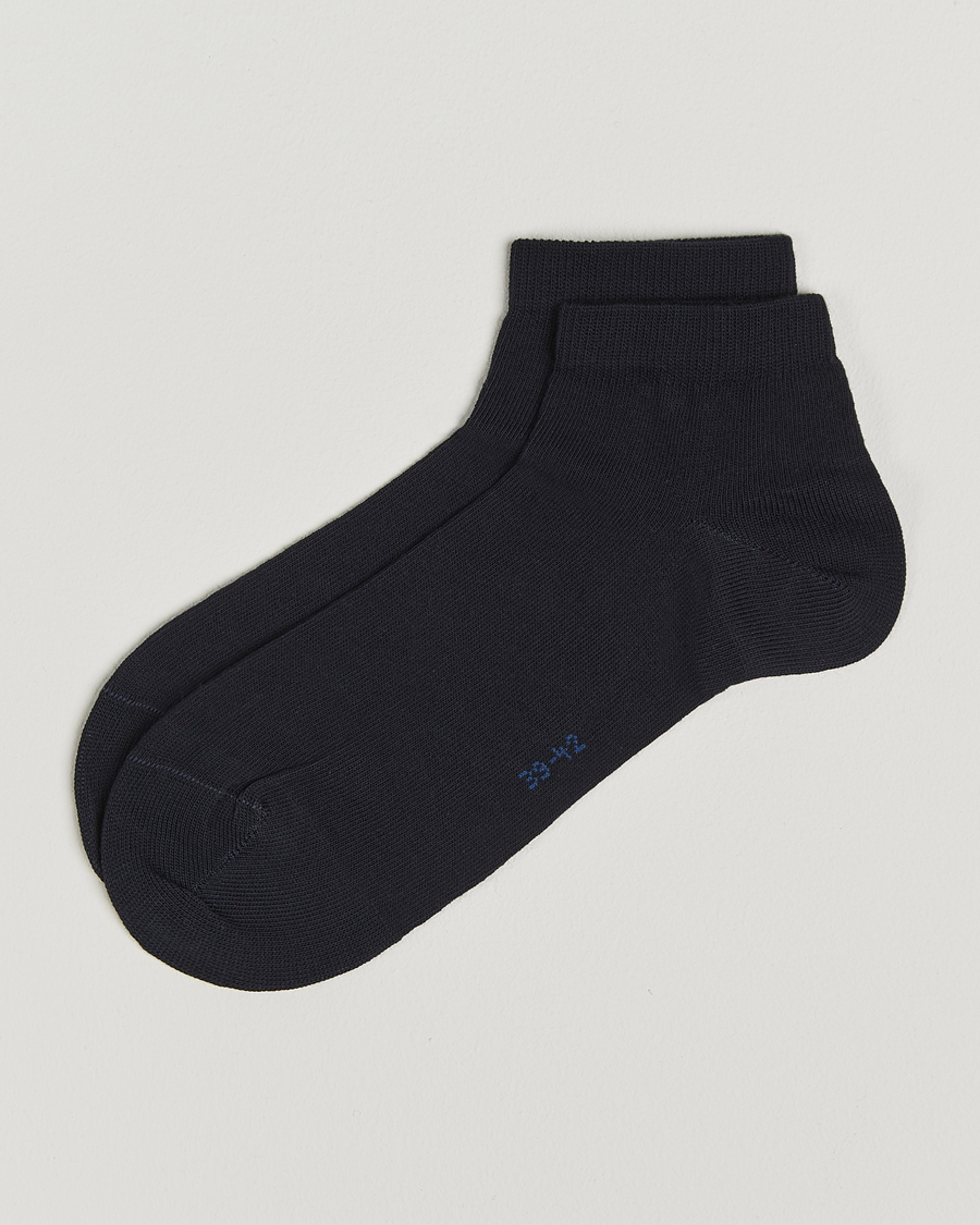 Herre | Undertøy | Falke | Happy 2-Pack Cotton Sneaker Socks Dark Navy