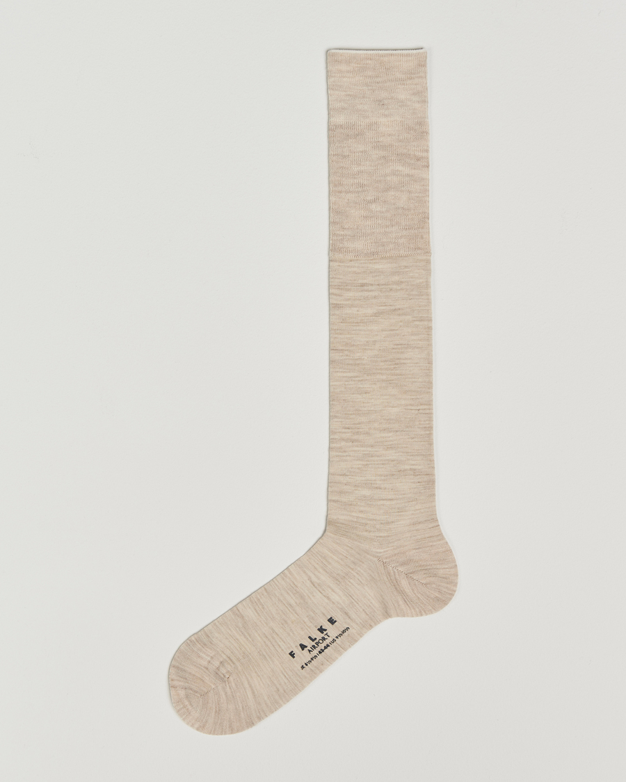 Herre | Undertøy | Falke | Airport Knee Sock Beige Melange