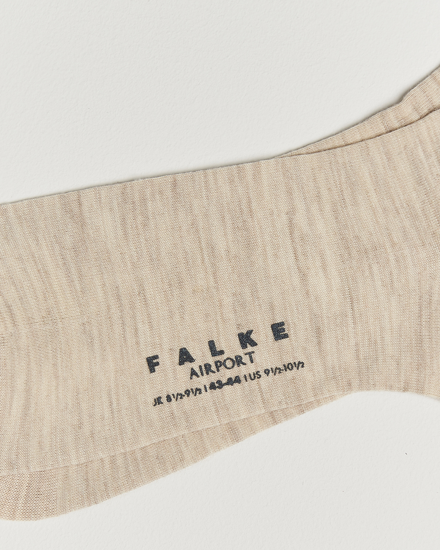 Herre | Undertøy | Falke | Airport Knee Sock Beige Melange