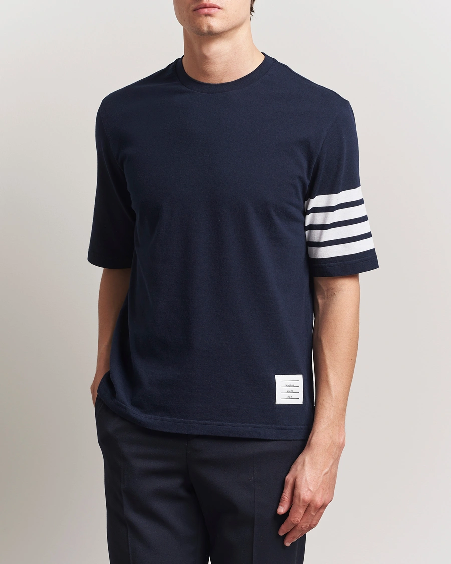 Herre | T-Shirts | Thom Browne | 4-Bar T-Shirt Navy