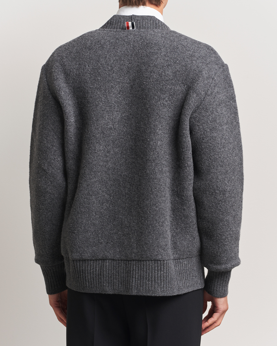 Herre | Gensere | Thom Browne | Wool Fleece Cardigan Charcoal
