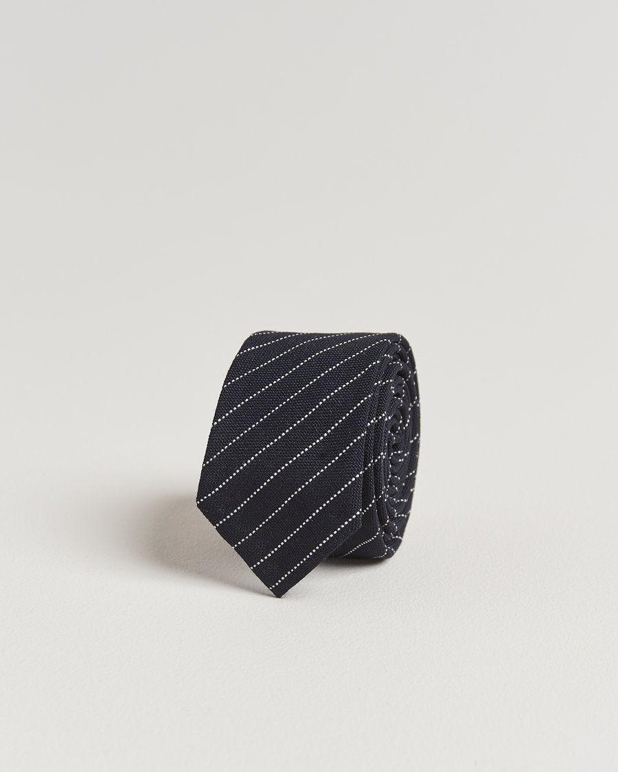 Herre | Slips | Thom Browne | Pinstripe Wool Tie Navy