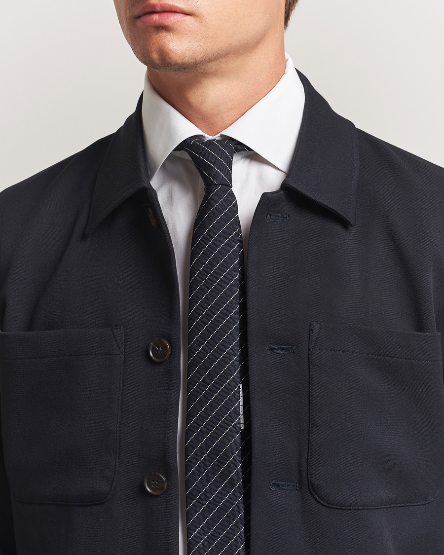 Herre | Slips | Thom Browne | Pinstripe Wool Tie Navy