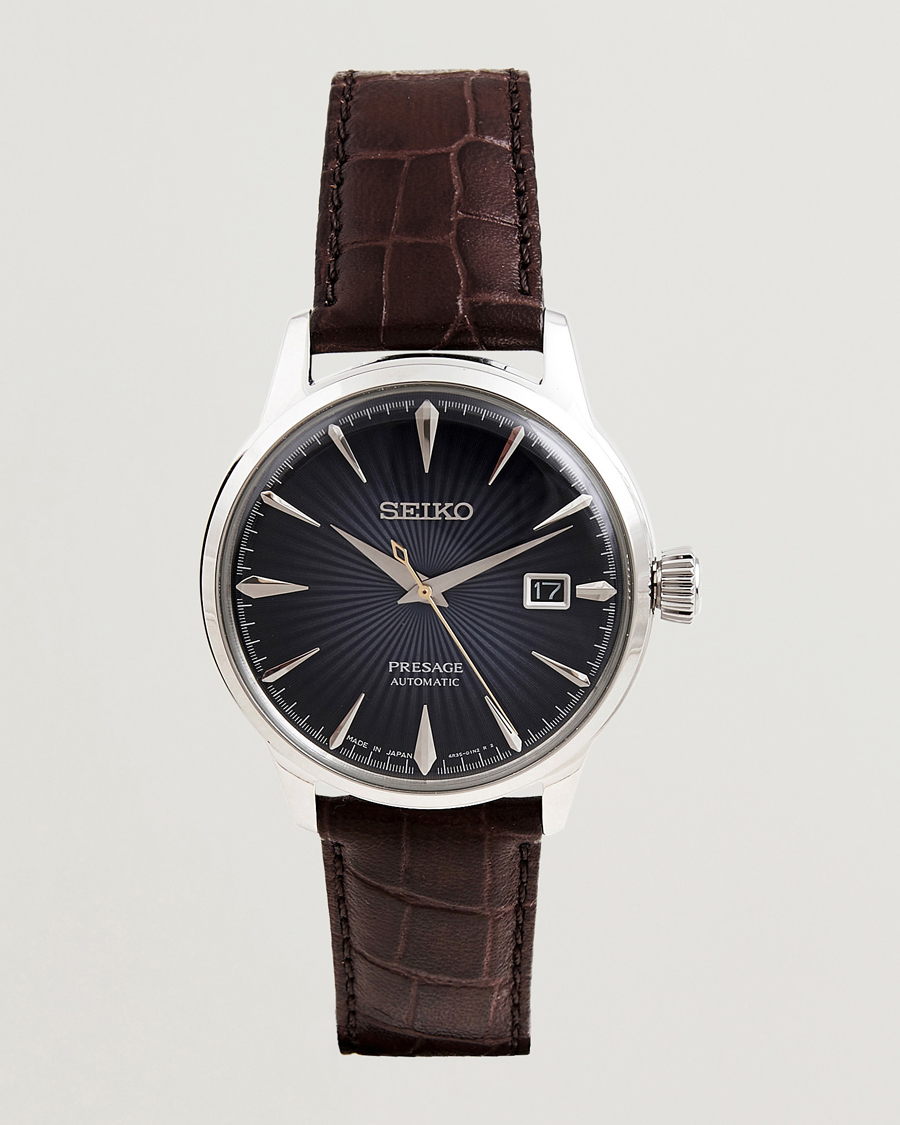 Herre | Seiko Presage Automatic Leather 40mm Blue Dial | Seiko | Presage Automatic Leather 40mm Blue Dial