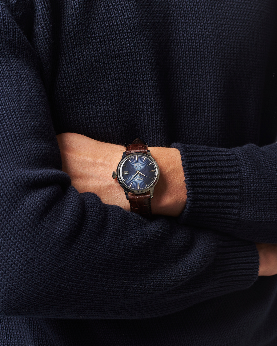 Herre | Seiko Presage Automatic Leather 40mm Blue Dial | Seiko | Presage Automatic Leather 40mm Blue Dial